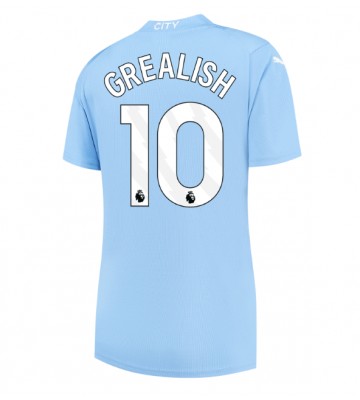 Manchester City Jack Grealish #10 Koszulka Podstawowych Kobiety 2023-24 Krótki Rękaw